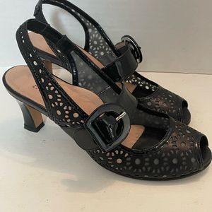 Anyi Lu Mary Jane peep toe 3” heels